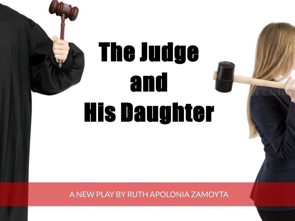 Poster for a play about a fictional conservative Supreme Court justice and his liberal teenage daughter.